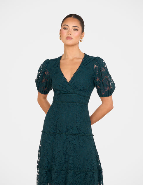 Elphava Puff Sleeve  Dress